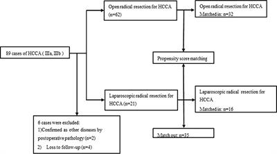 Comparison of Efficacy and Safety Between Laparoscopic and Open Radical Resection for Hilar Cholangiocarcinoma—A Propensity Score-Matching Analysis